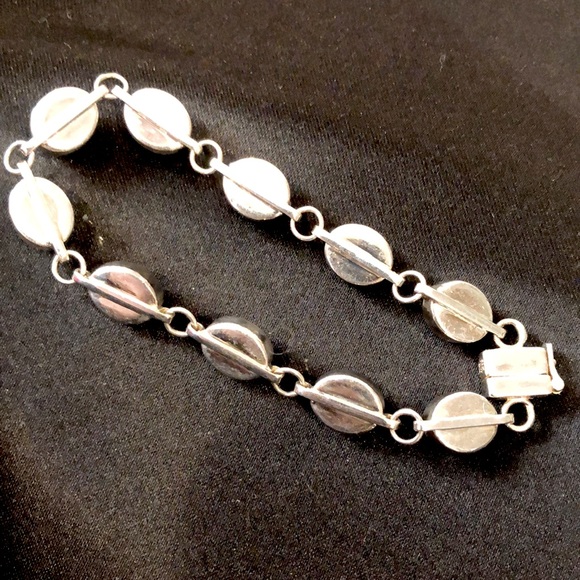 JAY KING DTR Lapis Lazuli Turquoise Cabochon Sterling Silver Tennis Bracelet - Picture 7 of 7